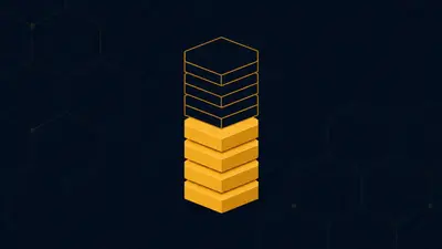 An illustration of a vertical stack of hexagonal tokens, with some tokens shown as solid and others as outlines.